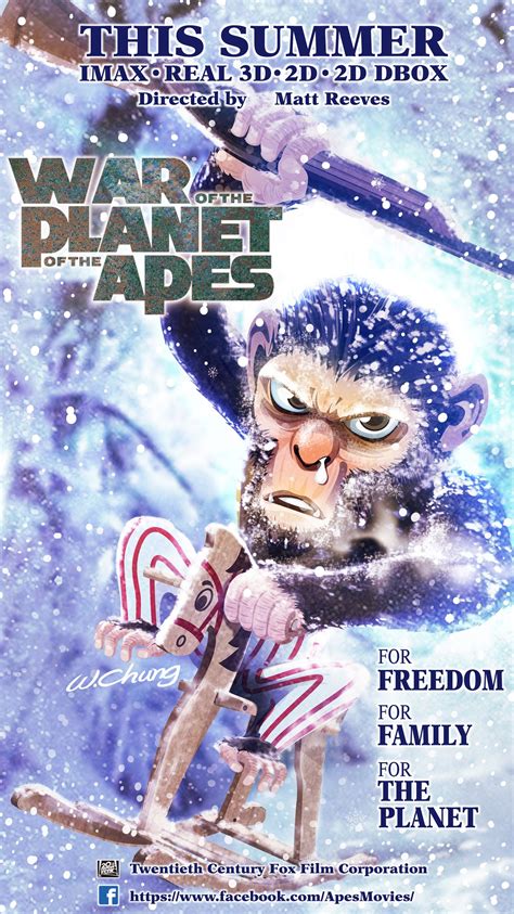 war for the planet of the apes fan poster directed by