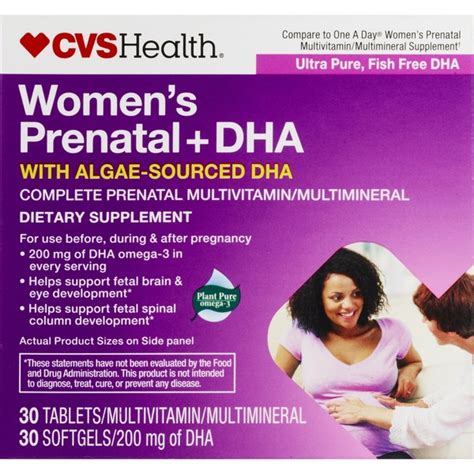 Cvs Health Women S Prenatal Dha Tablets Softgels 60 Ct Pick Up In