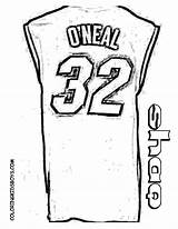 Basketball Jersey Coloring Pages Sports Ages Yescoloring Shaq Printables Print Coloringhome sketch template