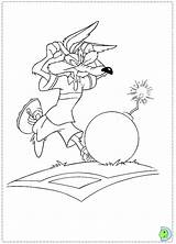 Coyote Coloring Pages Wile Dinokids Tunes Looney Wylie Baby Cartoon Close Template sketch template