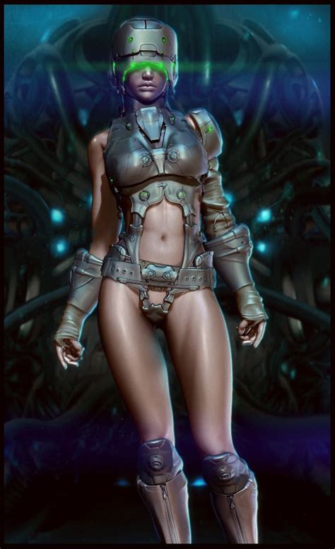 sfg picture 3d sci fi girl woman cyborg cyberpunk