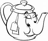 Teapot Coloring Pages Tea Pot Kids Printable Cute Clipart Kettle Cartoon Teacup Activity Pdf Print Weebly Clipartmag sketch template