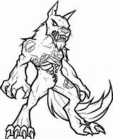 Werewolf sketch template