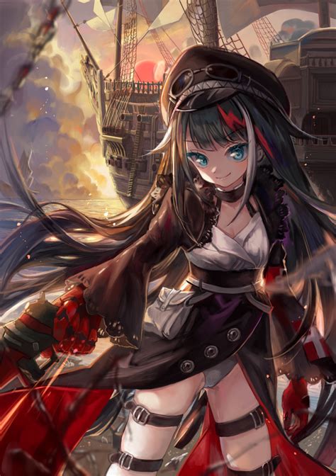 safebooru 1girl absurdres armband azur lane bangs belt black hair