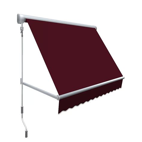 beauty mark mesa  ft retractable window awning   projection  burgundy  home