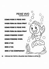 Poema Peixe Rimas Poemas Alfabetização Infantis Letras Soatividades Musicas Crianças Rimados Maternal sketch template