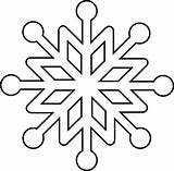 Coloring Snowflake Pages Christmas sketch template