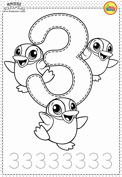 number coloring activity  kindergarten  coloring pages