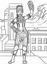Coloring Shuri Panther Pages Colouring Book Princess Wakanda Superhero Mp Mailchi sketch template