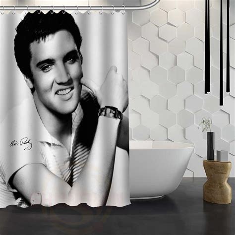 buy elvis presley shower curtain pattern customized