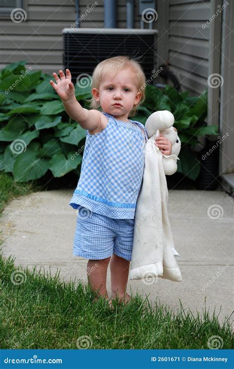 toddler waving goodbye stock image image  gesture toddler