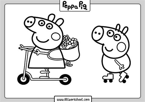 printable pepa pig coloring pages insane alice