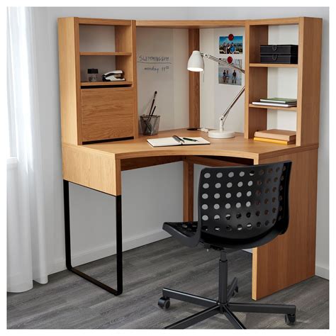 micke oak effect corner workstation  cm ikea home office furniture design corner