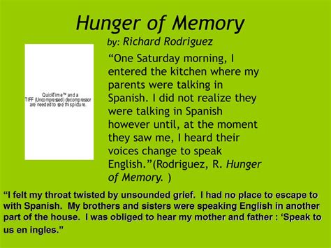 hunger  memory  richard rodriguez powerpoint    id