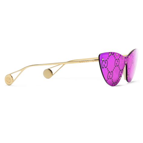 gucci cat eye mask sunglasses pink gucci eyewear avvenice