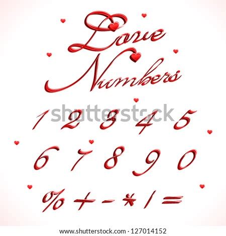 love numbers part   full calligraphic alphabet caps  small letters  numbers stock