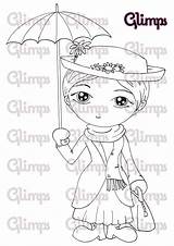 Poppins Glimps Principesse sketch template