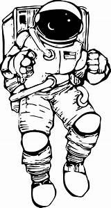 Astronaut Outline Drawing Clipart Line Wall Decal Cliparts Clip Drawings Vector Detailed Transparent Outerspace Clipartmag Collection Moon Find Paintingvalley Clipground sketch template