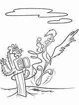 Runner Coloring Road Pages Looney Tunes Roadrunner Cartoon Reds Cincinnati Coyote Sketch Toons Color Print Printable Drawing Cartoonbucket Para Gif sketch template