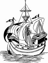 Ship Galleon Boat Openclipart Sailing Drawing Trading Vintage Getdrawings sketch template