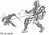 Kombat Mortal Zero Scorpion Cero Ausmalbilder sketch template