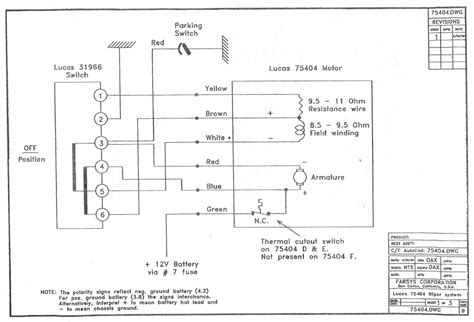 lucas tvs wiper motor wiring diagram wiring diagram