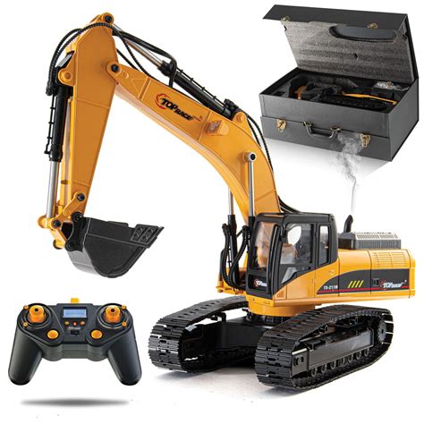 top race  channel remote control excavator toy construction vehicle rc tractor full metal