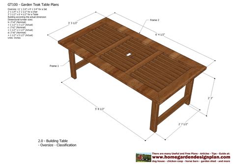 outdoor table design plan  woodworking