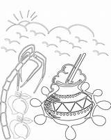 Pongal Pages Coloringgames sketch template