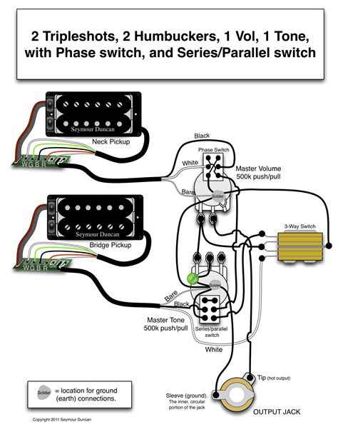 les paul  humbucker wiring diagram