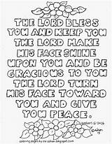 Coloring Priestly Blessing Prayer Verse Scripture Adron Mr Coloringpagesbymradron sketch template