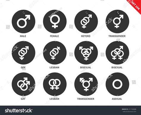 sexual orientation vector icons set gender and sex