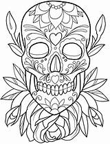 Skull Coloring Sugar Dover Publications Doverpublications Pages Titles Browse Complete Catalog Book Over sketch template