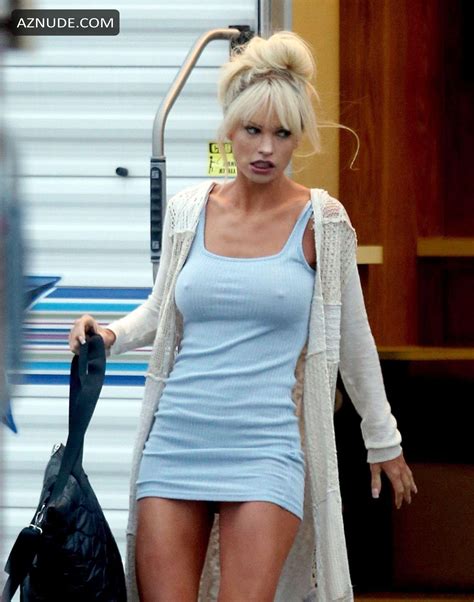 Lily James Transforms Into The Sexy Siren Pamela Anderson On Set In