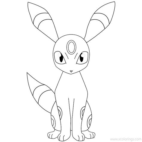 umbreon  pokemon coloring pages xcoloringscom