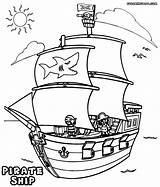 Ship Pirate Coloring Pages Shark Colorings sketch template
