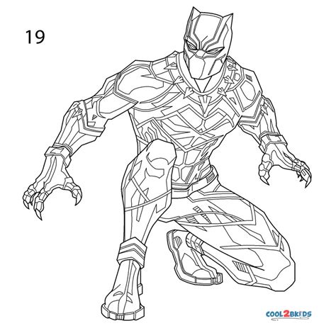 draw black panther step  step pictures
