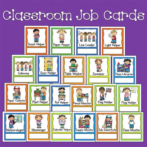 classroom job chart cards classroom jobs classroom job chart job chart