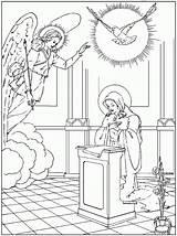 Coloring Rosary Pages Annunciation Immaculate Conception Mysteries Clipart Kids Joyful Mary Printable Cliparts Feast Catholic Colouring Book Clip Blessed Family sketch template