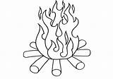 Fire Bonfire Colorare Fuego Disegni Logs Flames Fuoco Yule Colouring Alrededores Flame Schede Operative Coloringhome Educatif Feu Library Ring Legna sketch template