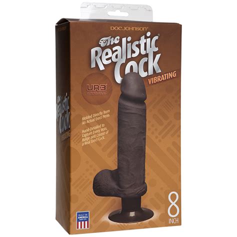 The Vibro Realistic Cock Ur3 Vibrator 8 Inch Brown On