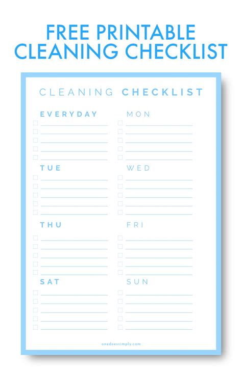 printable cleaning checklist   simply cook cleaning