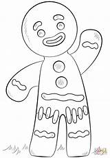 Zenzero Omino Gingerbread sketch template