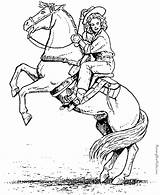 Coloring Pages Cowboy Western Horse Popular sketch template