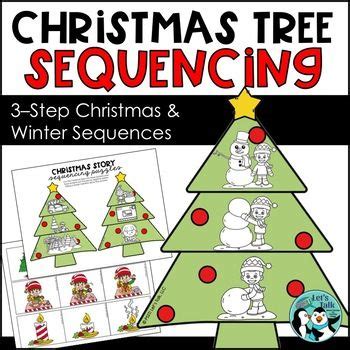 christmas sequencing christmas tree puzzles christmas speech therapy sequencing cards