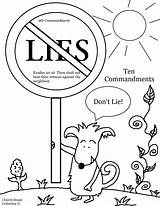 Coloring Commandments Ten Pages Lie Kids Shalt Thou Honesty Sunday School Witness False Bear Church Sheets Thy Against Drawing Bible sketch template