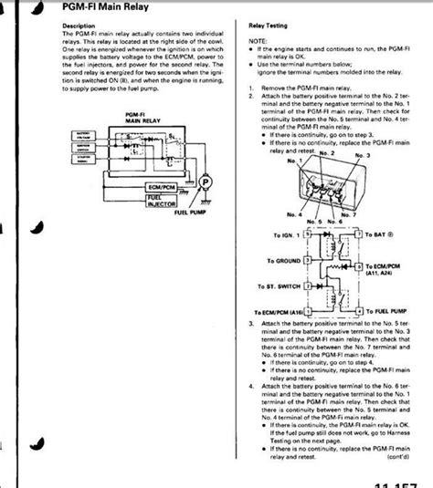 honda main relay wiring diagram