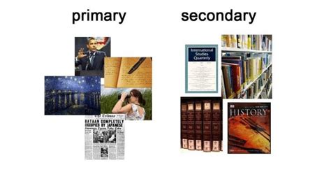 primary  secondary sources  differences