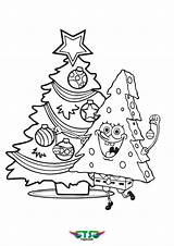 Coloring Christmas Spongebob Edition Special Tsgos sketch template