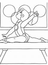 Gymnastics Coloring Pages Kids Olympics sketch template